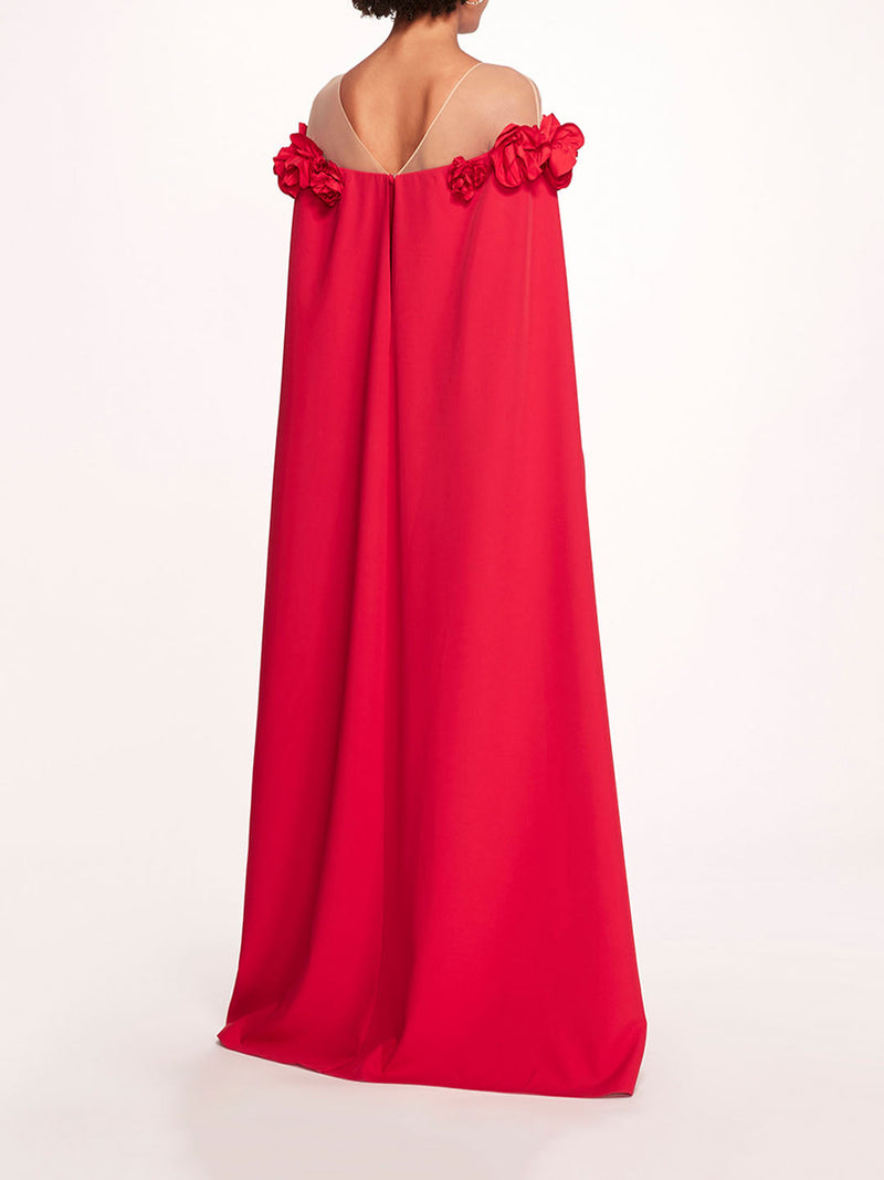 Off Shoulder Illusion Gown | Marchesa