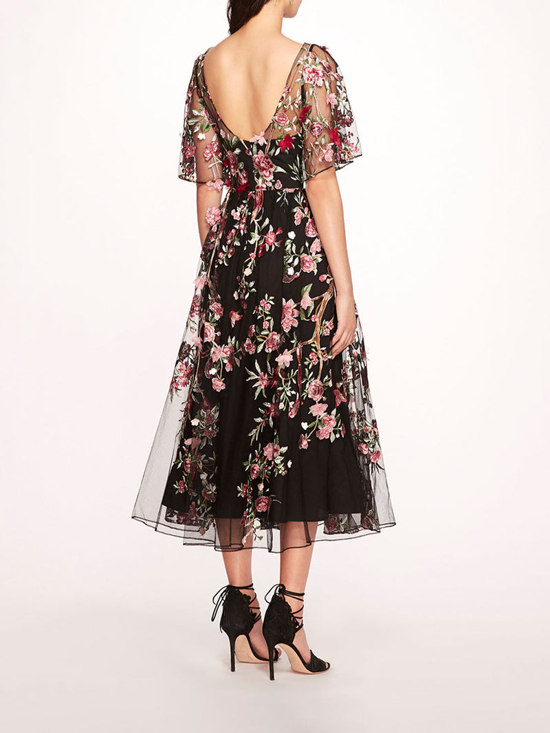 Garden of Eden Midi Dress | Marchesa