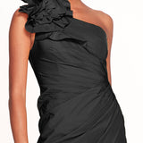 One Shoulder Taffeta Mini Dress | Marchesa