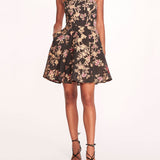 Strapless Gilded Mini Dress | Marchesa