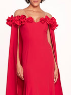 Off Shoulder Illusion Gown | Marchesa
