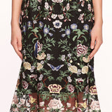 Botanical Embroidered Midi Dress | Marchesa