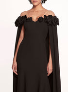 Off Shoulder Illusion Gown | Marchesa