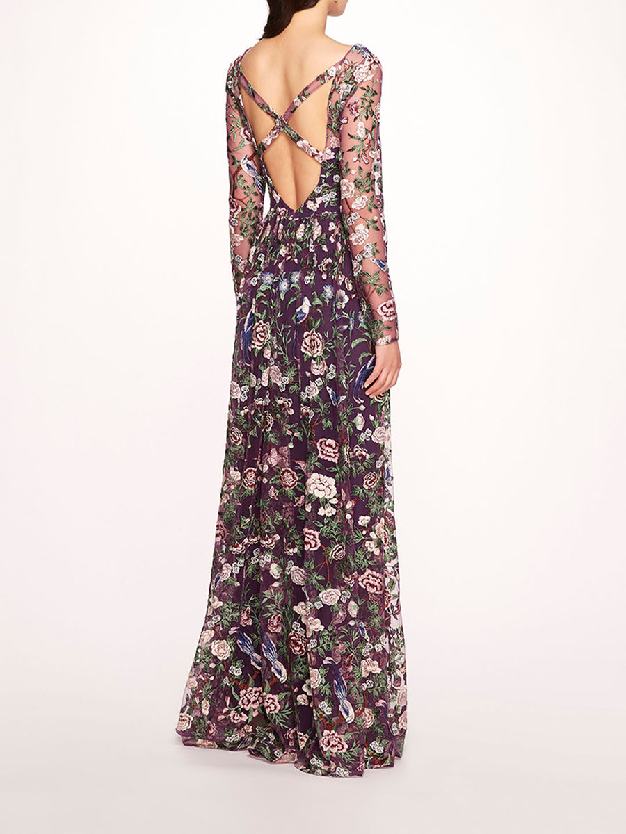 Botanical Embroidered Gown – Marchesa