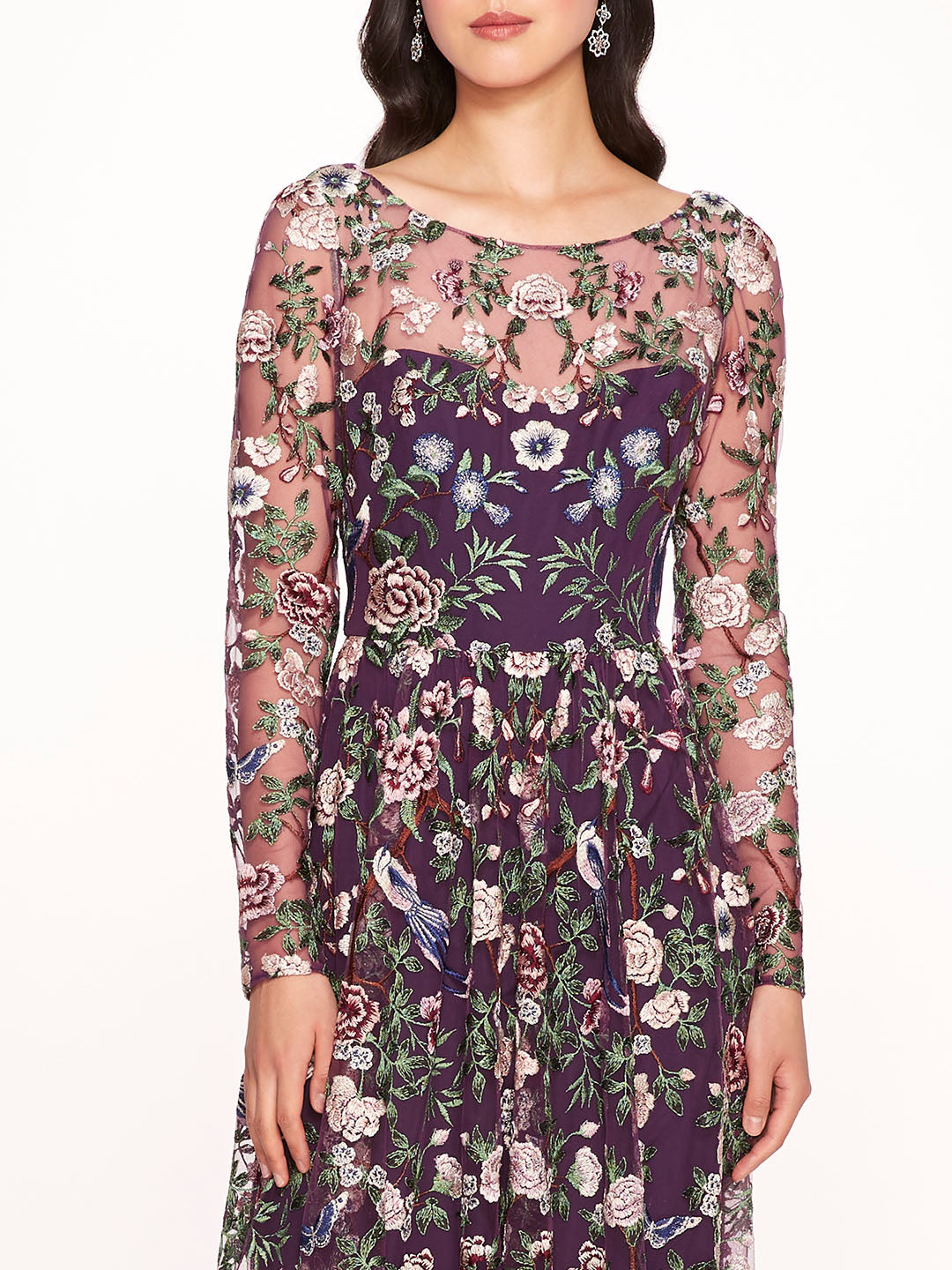 Botanical Embroidered Gown