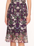 Botanical Embroidered Midi Dress | Marchesa