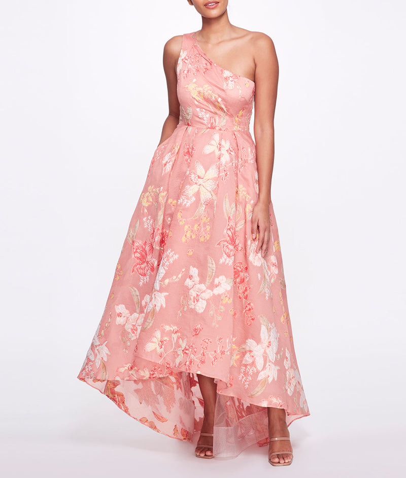 Floral Fils Coupé Hi-Lo Gown | Marchesa