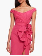 Taffeta Trumpet Midi Dress