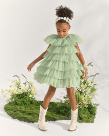 Marchesa Mini + Gymboree Pleated Tulle High Neck Dress