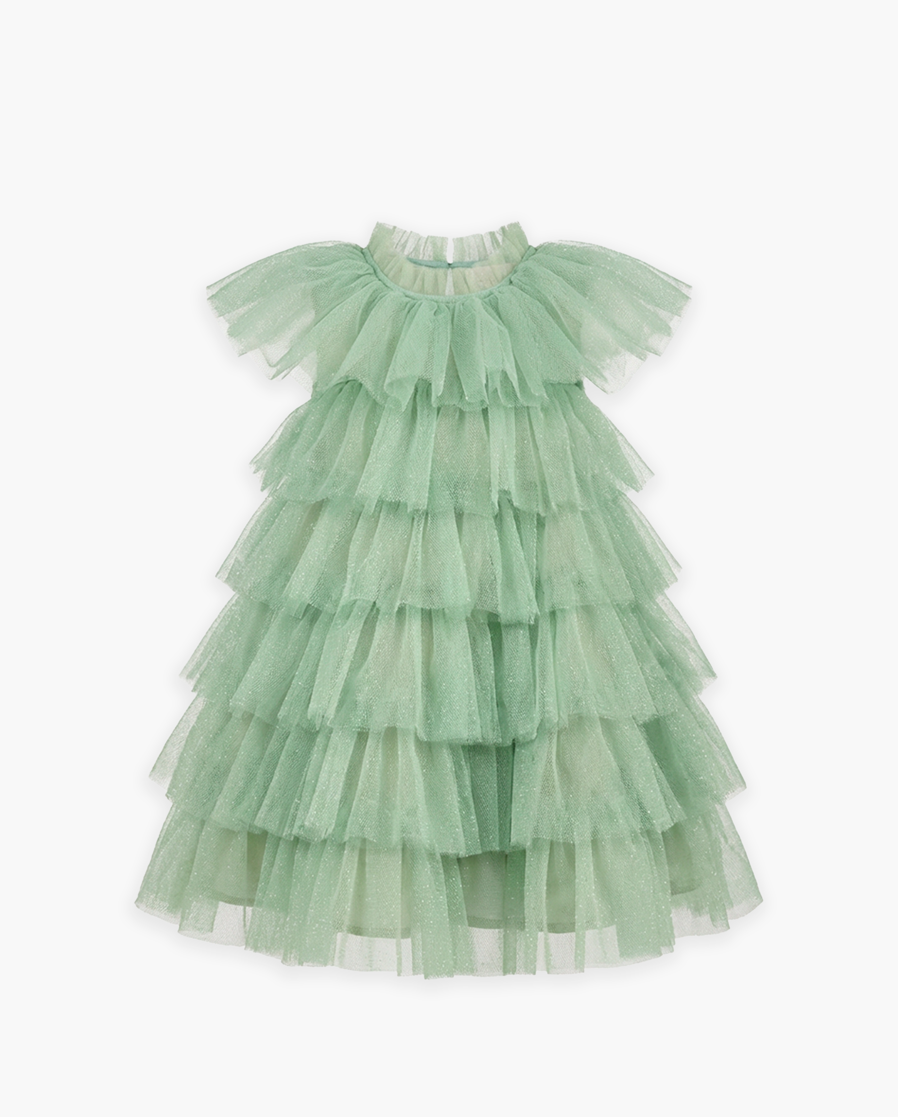 Marchesa Mini + Gymboree Pleated Tulle High Neck Dress