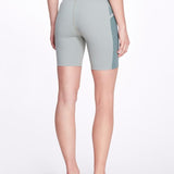 Athleisure Biker Short With Side Mesh Detail. - SAGE | Marchesa