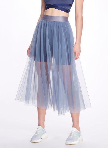 【新品未使用】Bluelea Tulle tiered skirt 36 Midi Electric Blue Tulle Skirt - Sylvie Muller – Sylvie Müller