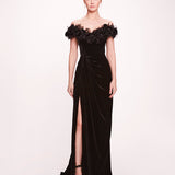 Velvet Column Gown