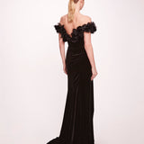 Velvet Column Gown