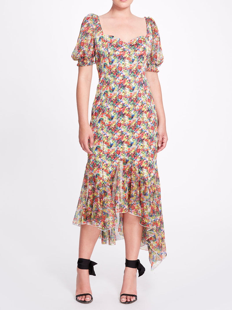 Sweetheart Neckline Hi-lo Dress Marchesa