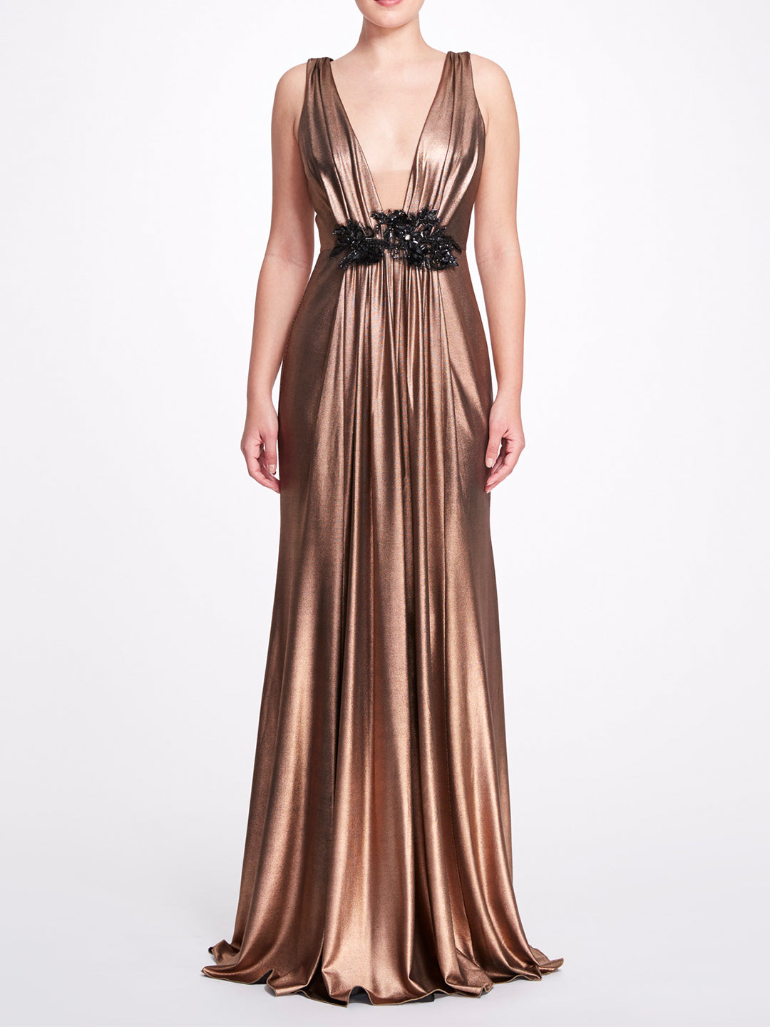 V Neck Gown Marchesa