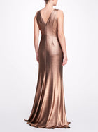V Neck Gown Marchesa