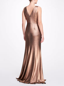 V Neck Gown Marchesa