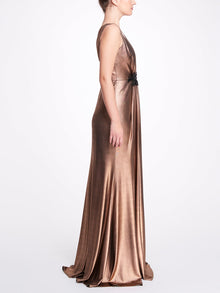 V Neck Gown Marchesa