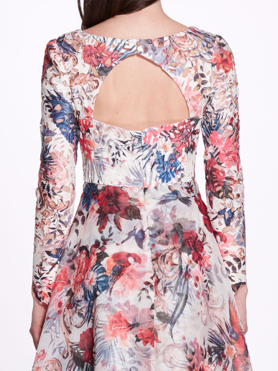 Back Keyhole Tea Length Gown | Marchesa