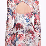 Back Keyhole Tea Length Gown | Marchesa