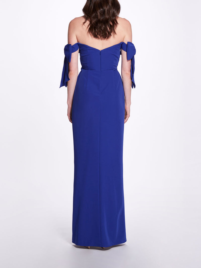 Off Shoulder Bow Sleeve Gown | Marchesa