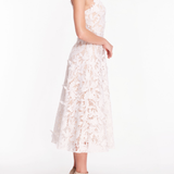Lace Guipure Sleeveless A-line Midi Cocktail Dress