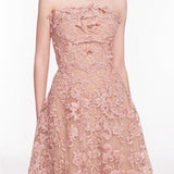 Strapless Corded Midi Dress