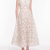 Strapless Corded Midi Dress