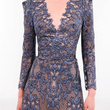 Nocturnes Long Sleeve Lace Gown