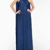 Criss-Cross Satin Streamer Gown