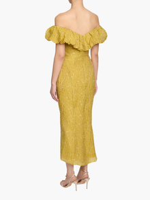 Off-the-Shoulder Cloqué Cocktail Dress