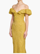 Off-the-Shoulder Cloqué Cocktail Dress