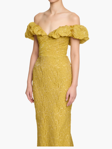 Off-the-Shoulder Cloqué Cocktail Dress
