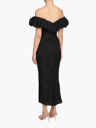 Off-the-Shoulder Cloqué Cocktail Dress