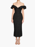 Off-the-Shoulder Cloqué Cocktail Dress