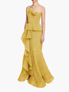 Strapless Cloque Gown