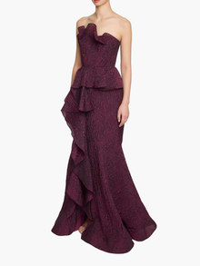 Strapless Cloque Gown