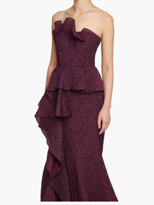 Strapless Cloque Gown