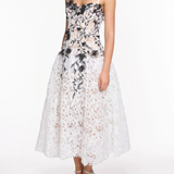 Lace Guipure A-line Midi Dress