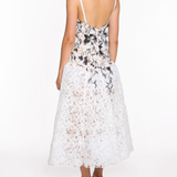 Lace Guipure A-line Midi Dress