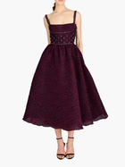 Sleeveless Cloque Midi Gown