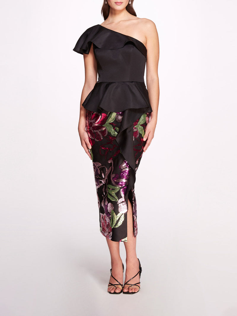 Dutchess Degrade Midi Dress | Marchesa