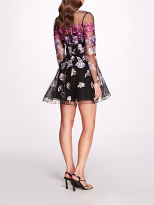Falling Flowers Mini Dress | Marchesa