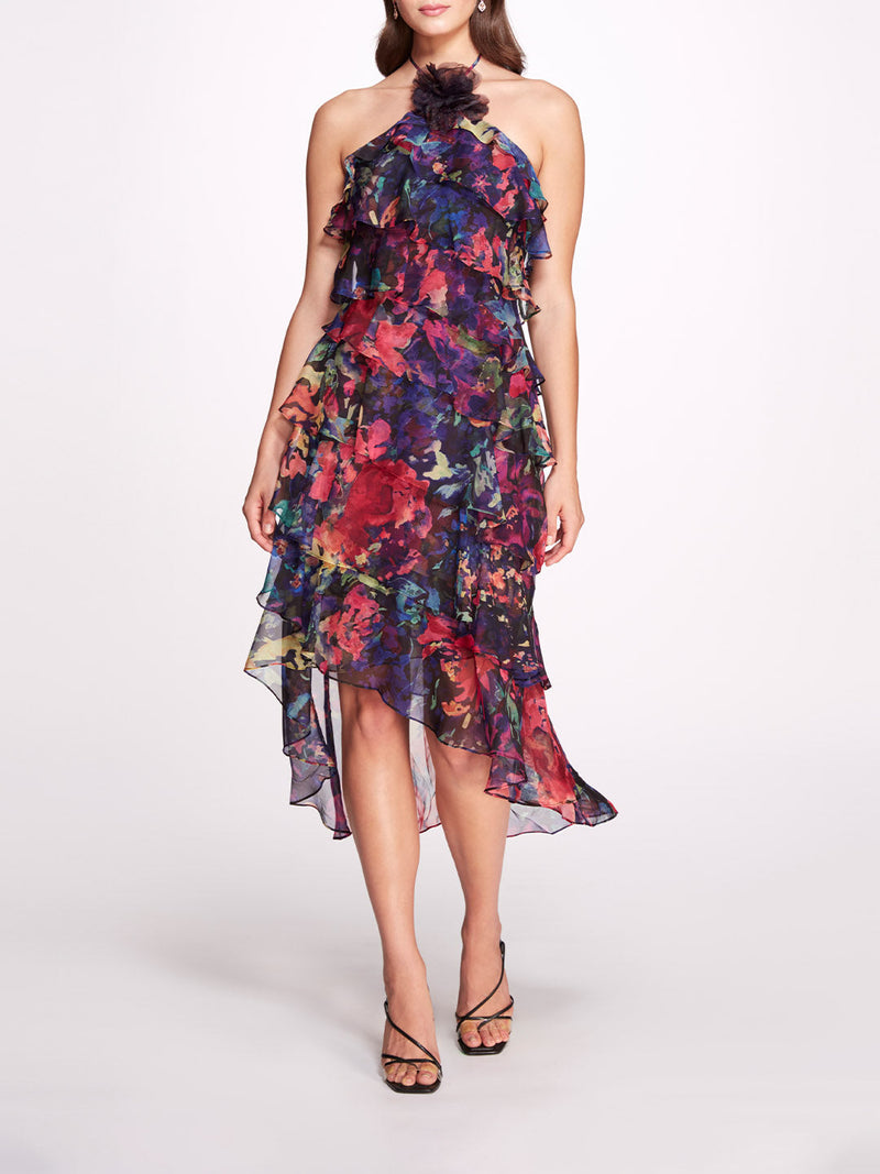 Aquarelle Midi Dress | Marchesa
