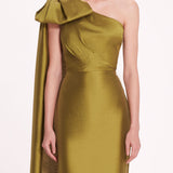 Silk Mikado Midi Dress | Marchesa