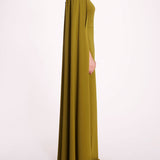 Embellished Cape Gown