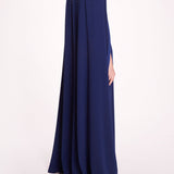 Embellished Cape Gown