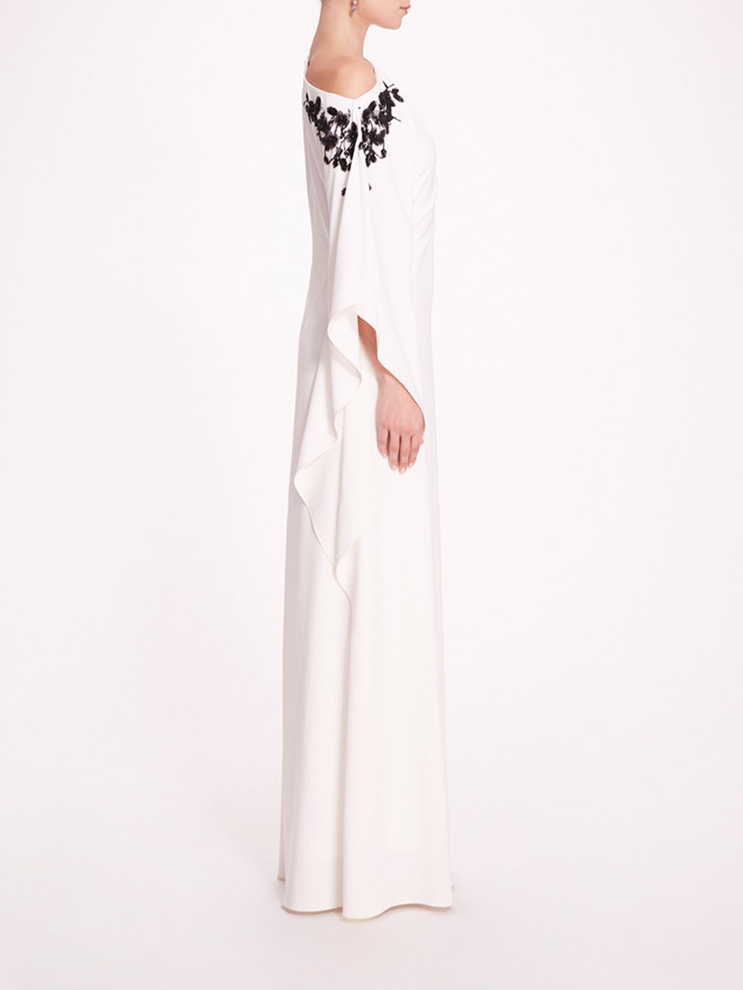 Embroidered Draped Kaftan | Marchesa