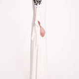 Embroidered Draped Kaftan | Marchesa